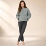 Ayla quilted jacket hundred flowers on sky front