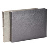 Library Bound Leather Guest Book - Metallic White Gold, Metallic Silver - Blue Sky Papers