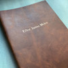 Soft Leather Photo Album - Rustic Leather personalized in gold - from Blue Sky Papers