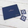 House Guest Book - Navy linen with Rose Gold - by Blue Sky Papers House Guest Book - Navy linen with Rose Gold - by Blue Sky Papers