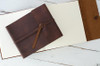 Leather Rustic Album - Rustic Brown leather, horizontal- by Blue Sky Papers