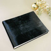 Velvet Wedding Photo Album - 9x12 in black velvet with Serif personalization in serif font - by Blue Sky Papers