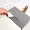 Moleskine Cahier Journals - Back pocket - Shown in Gray but Gray has been discontinued - from Blue Sky Papers
