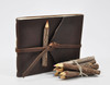 Rustic Leather Guest Book - Ready to use with our many pen options