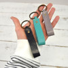 Personalized Leather Key Ring - soft and fits your hand perfectly - by Blue Sky Papers