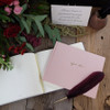 Guest Sign In Book - Blush silk with Gold embossing- by Blue Sky Papers
