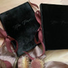 Velvet His and Her Vow Books - Black Velvet w/wine silk - by Blue Sky Papers