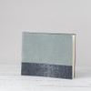 Bohemian Chic Book - slate blue suede cover with sting ray leather accent - by Blue Sky Papers