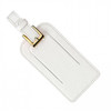 Leather Luggage Tags - White Leather - Blue Sky Papers