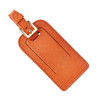 Leather Luggage Tags - Orange Goatskin Leather - Blue Sky Papers