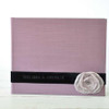 Personalized Velvet Ribbon & Silk Flower Custom Book- 9x12 horizontal albumPlum satin with Black sash and Wisteria flower- by Blue Sky Papers