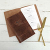 Custom Leather Menu Holder - by Blue Sky Papers