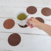 Natural Leather Coasters - Beautiful, natural leather - by Blue Sky Papers