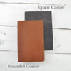 Soft Leather Journals - corner differences - handmade by Blue Sky Papers
