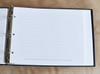 Custom Corporate Guest Book- Custom lined pages with footer added- by Blue Sky Papers