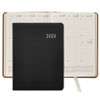 Leather Desk Diary 2021 - Black Goatskin Leather - from Blue Sky Papers