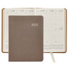 Leather Desk Diary 2021 - Taupe Goatskin Leather - from Blue Sky Papers