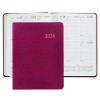 Leather Desk Diary 2026 - Azalea Goatskin Leather- Blue Sky Papers
