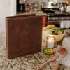 Leather Recipe Binder - Natural rustic leather - Blue Sky Papers