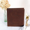Leather Recipe Binder - Natural rustic leather - Blue Sky Papers