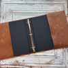Natural Leather Binder - Inside with 1.5" ring mechanism - Blue Sky Papers