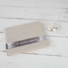 In Loving Memory Memorial Guest Book - natural linen with gray velvet sash - by Blue Sky Papers