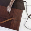 Leather Rustic Guest Book - Rustic Leather and Almost Black -by  Blue Sky Papers