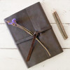 Leather Rustic Sketchbook in Rustic Brown leather - by Blue Sky Papers