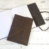 Leather Rustic Sketchbook in rustic brown leather - great for dry art- by Blue Sky Papers