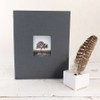 Post-bound Guest Book - Shown in Slate Gray linen, vertical/portrait orientation - by Blue Sky Papers
