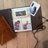 Leather Photo Portfolio - clear sleeves hold 4x6 photos- Blue Sky Papers
