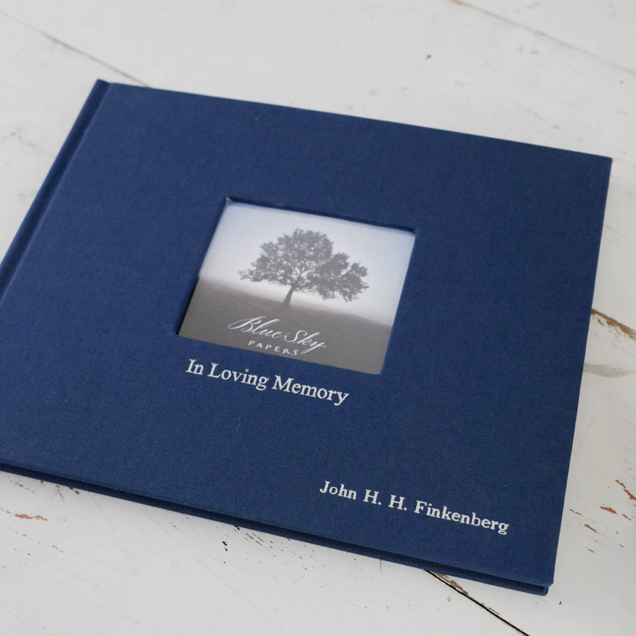 Life Celebration Memorial Book, a meaningful keepsake by Blue