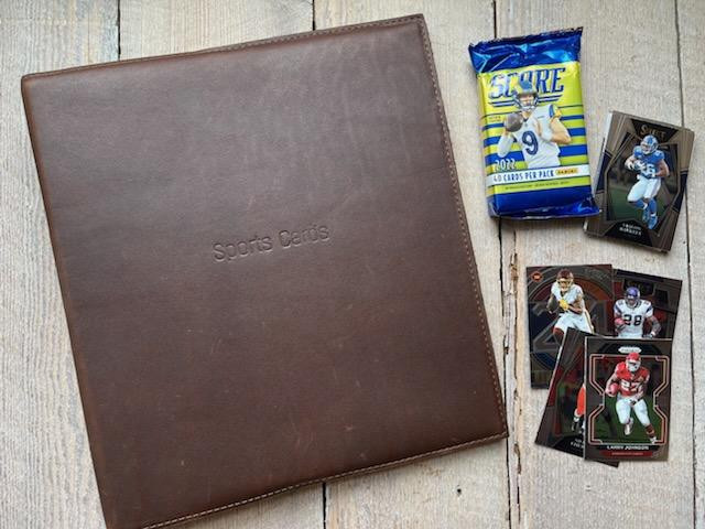 leather trading card binder In Stock High Quality PU 9 Pockets with 12pcs Per Box Premium Packaging & Printing Product organizing and storing your trading card collection Leather Sports Card Binder -