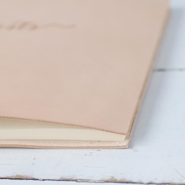 Soft Leather Guest Book from Blue Sky Papers - soft bound, raw cut Soft Leather Guest Book from Blue Sky Papers - soft bound, raw cut