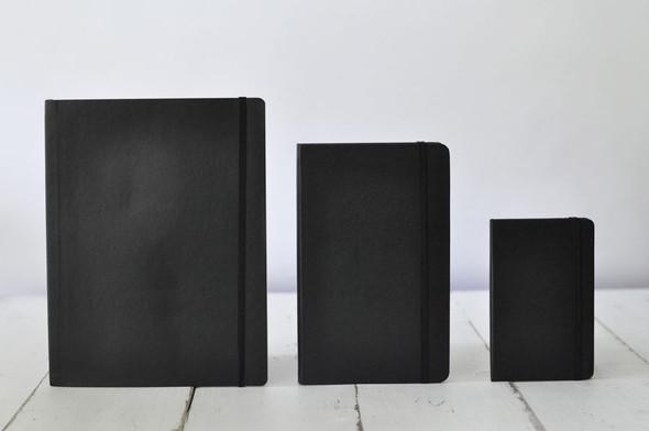 Black Ruled Moleskine Notebook - 3 sizes - Blue Sky Papers Black Ruled Moleskine Notebook - 3 sizes - Blue Sky Papers
