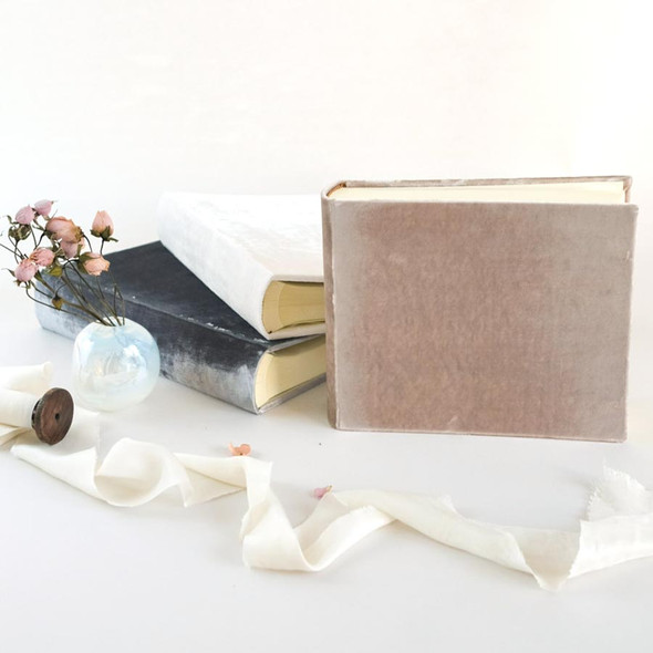 Velvet Wedding Photo Album - Champagne velvet, 9x7 inches - by Blue Sky Papers Velvet Wedding Photo Album - Champagne velvet, 9x7 inches - by Blue Sky Papers