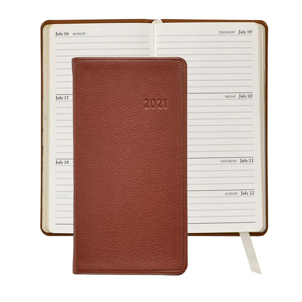 Leather Pocket Planner 2021 - Maple Leather - from Blue Sky Papers Leather Pocket Planner 2021 - Maple Leather - from Blue Sky Papers