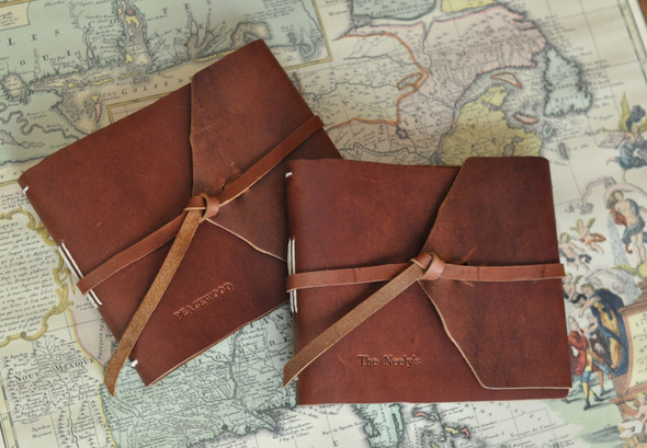 Personalized Saddle Rustic Leather Guest Book Personalized Saddle Rustic Leather Guest Book