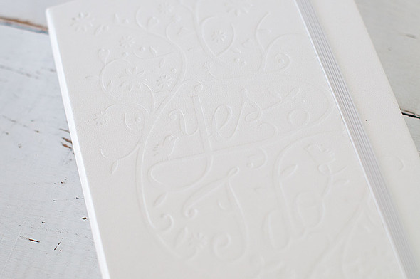 Wedding Planner Journal - detail on cover "Yes I do" - from Blue Sky Papers Wedding Planner Journal - detail on cover "Yes I do" - from Blue Sky Papers