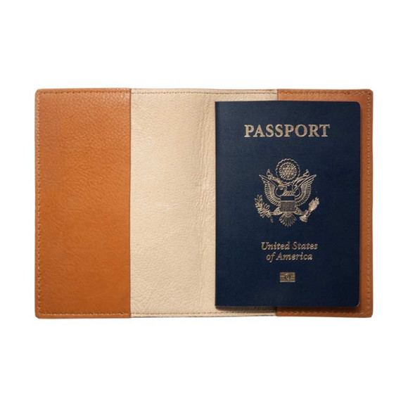 Leather Passport Holder - Interior View - from Blue Sky Papers Leather Passport Holder - Interior View - from Blue Sky Papers