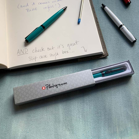 Colorful Platignum Studio Ballpoint Pens - comes in a box - from Blue Sky Papers Colorful Platignum Studio Ballpoint Pens - comes in a box - from Blue Sky Papers