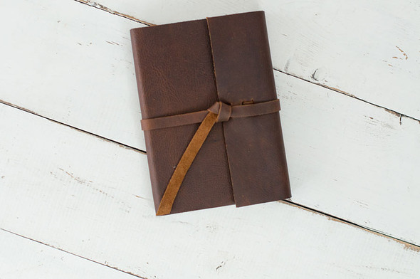 Leather Rustic Journal - Rustic Brown Leather by Blue Sky Papers Leather Rustic Journal - Rustic Brown Leather by Blue Sky Papers