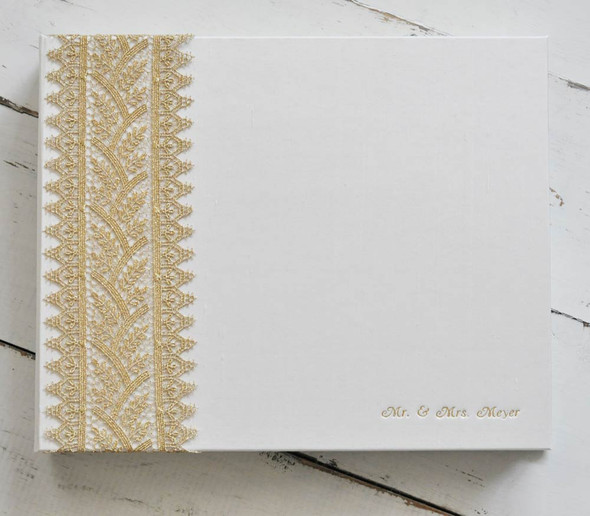 Royal Gold Lace Custom Book with Personalization - Blue Sky Papers Royal Gold Lace Custom Book with Personalization - Blue Sky Papers