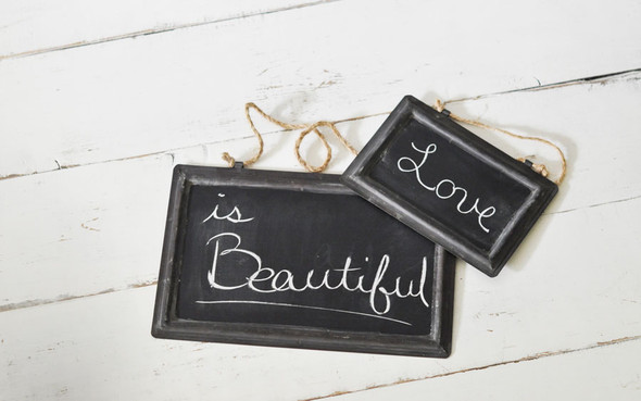 Zinc Hanging Framed Chalkboards - Small & Large Zinc Hanging Framed Chalkboards - Small & Large