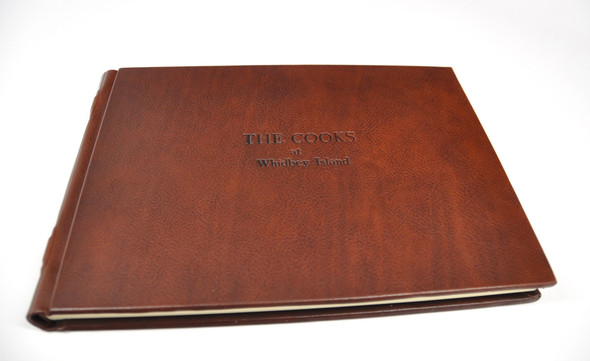 Italian Leather Italian Leather Guestbook - Blind embossed personalization- from Blue Sky Papers