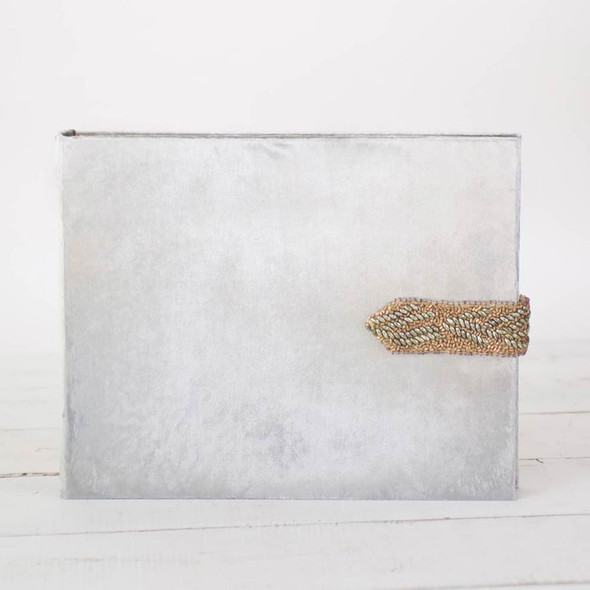 Vintage Velvet Custom Book- Gray Velvet- by Blue Sky Papers Vintage Velvet Custom Book- Gray Velvet- by Blue Sky Papers