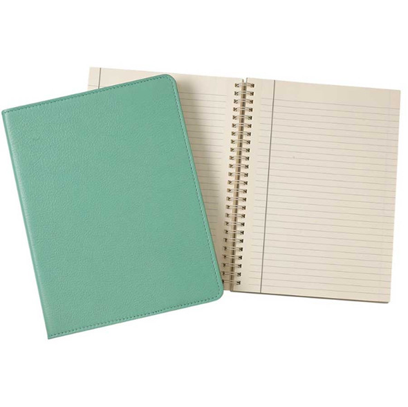 Leather Notebook - Robin's Egg Goatskin Leather - from Blue Sky Papers Leather Notebook - Robin's Egg Goatskin Leather - from Blue Sky Papers
