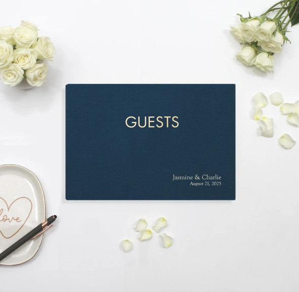 Fresh Guest Book - Navy Satin - Blue Sky Papers Fresh Guest Book - Navy Satin - Blue Sky Papers