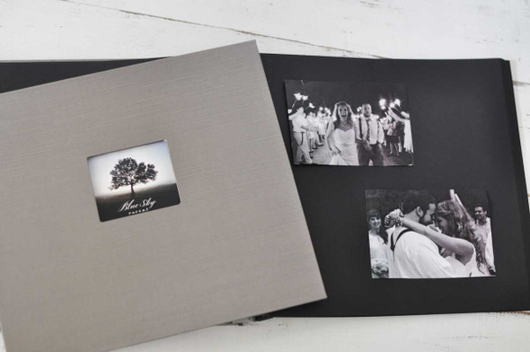 12x12 Post-bound Paper Page Album - black pages shown - by Blue Sky Papers 12x12 Post-bound Paper Page Album - black pages shown - by Blue Sky Papers