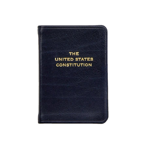 Mini United States Constitution Book - Navy leather - Blue Sky Papers